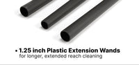 Replacement For Shop-Vac 9061400 1.25 Inch Diameter Extension Wands, 3-Piece Set, Durable Black Plastic, Ideal for Extended Reach With 1.25 Inch Hoses