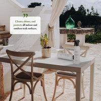 Bayes High Performance Teak Cleaner & Restorer - Cleans, Shines, and Protects - Maintains Fine Teak and Restores Neglected Teak - 16 oz