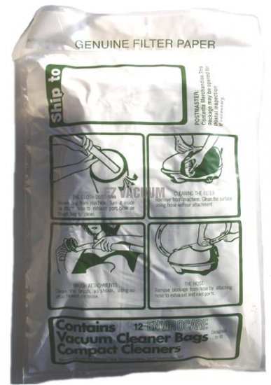 Compact 738-12 vacuum cleaner bags- Generic - 12 pack 738SEC
