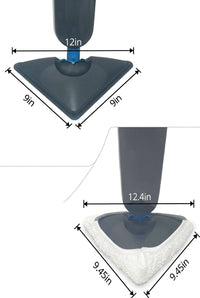 BISSELL Steam Mop Select Triangular Replacement Pads, 2 pk, 76B2A, White, CHB