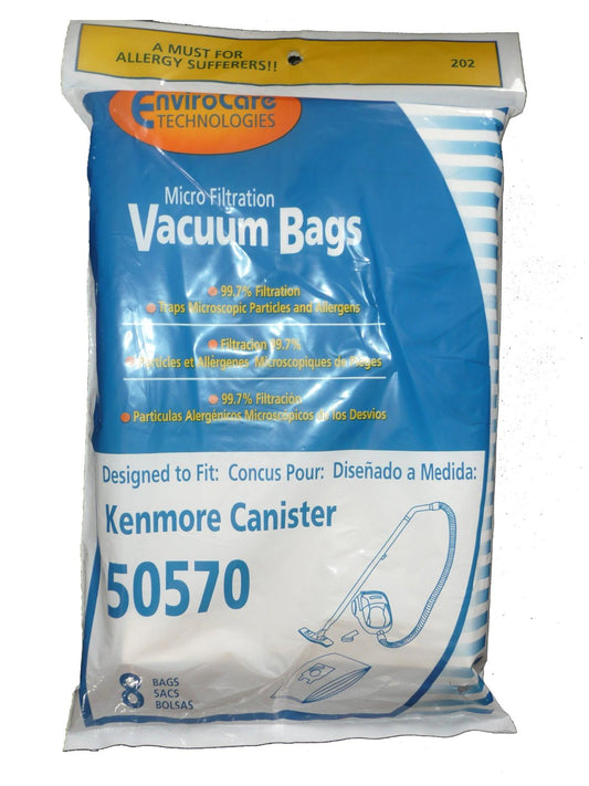 Kenmore Canister Style 50570 Vacuum Cleaner Bags 8 pack