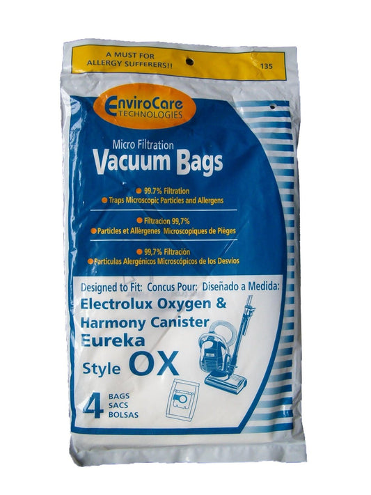 12 OX Bags Electrolux Sanitaire S Oxygen Ultra Harmony Eureka BB Bags, Ultra Canister, SP6950 & SP6952 Vacuum Clean