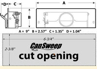 VACULINE CANSWEEP SWEEP INLET VALVE, ALMOND PIPES IN FROM REAR