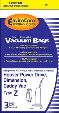 Hoover Z Allergen Vacuum  Bags  4010100Z / 4010075Z - Generic -3 Pack