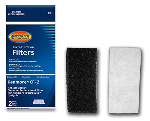Kenmore CF2 Foam Safety Vacuum Filter, Upright, Progressive Vacuum Cleaners, 86884, 20-86884C, 2086884, 4370432, 610488