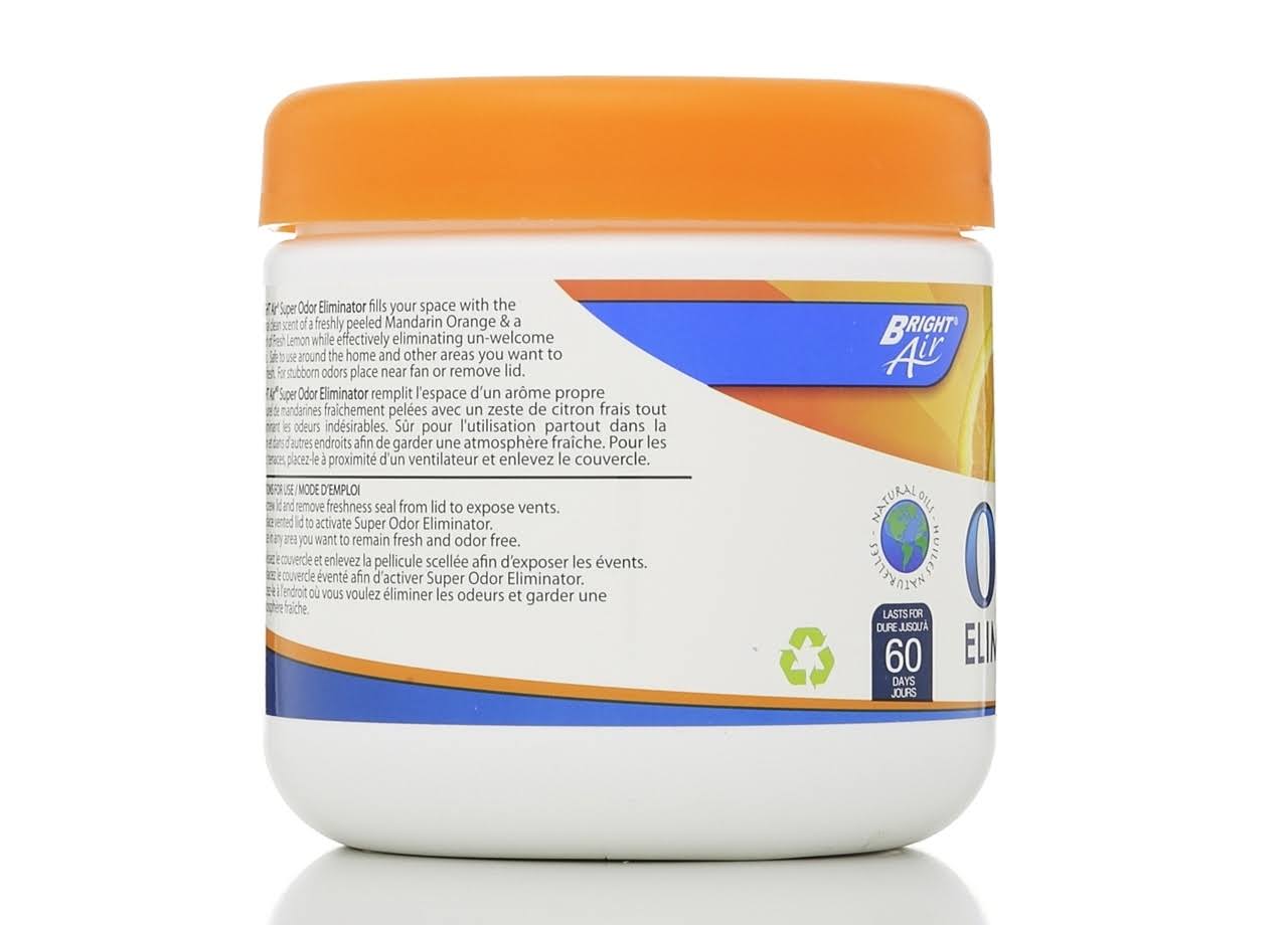 Bright Air Solid Air Freshener and Odor Eliminator, Mandarin Orange and Fresh Lemon Scent, 14 Ounces