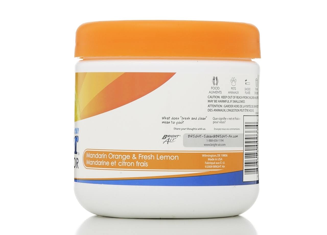 Bright Air Solid Air Freshener and Odor Eliminator, Mandarin Orange and Fresh Lemon Scent, 14 Ounces