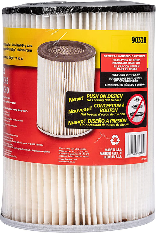 FILTER,SHOP VAC,WET DRY TANKS ALSO FITS, RIDGID 90328 