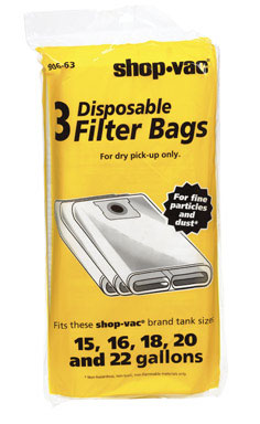 Type G - 9066333 - Shop-Vac® 15-22 Gallon* Disposable Filter Bags