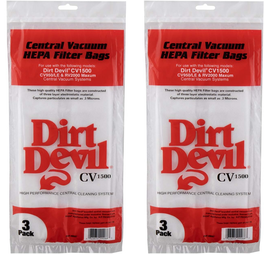 1-Gallon Size HEPA | Filter Bags for CV1500 Central Vacuum System