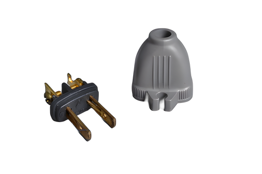 Fit All, Residential Male Grip Plug Grey Vacuum #32-5606-21