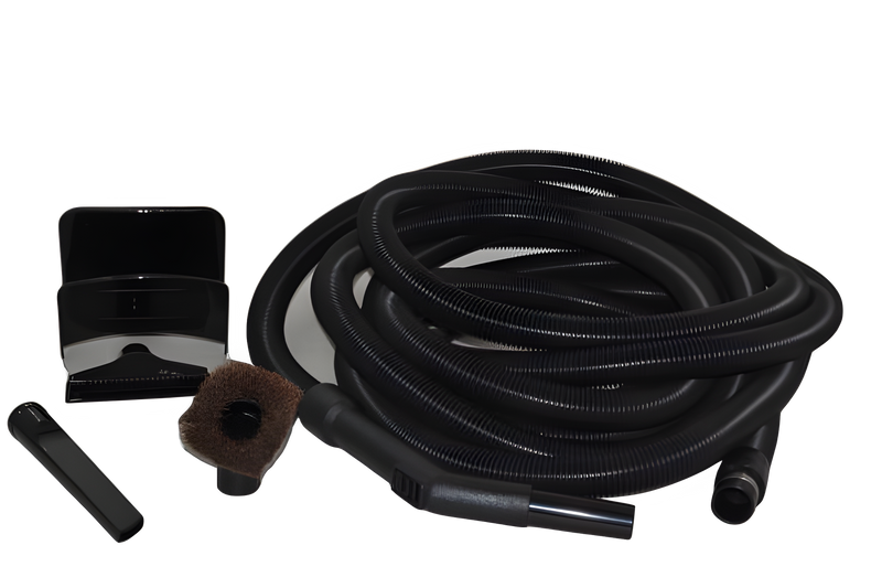 Fit All, Central Vac Garage Kit 35ft Hose, Black, W/toolscrevice, Dust Brush, Upt Tool & Hose Hanger Vacuum #06-4911-95