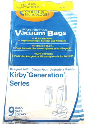 Kirby Generation 3, G4, G5  GSix Vacuum Bags - Generic 9 Bags