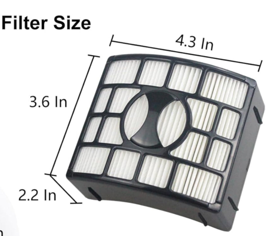 Shark Post Motor HEPA Filter Kit for Duo Clean NV600, NV601, NV611, NV770, NV771, UV700  OEM #XHF600  4.1" x 3.55" x 1.7", 688OPP