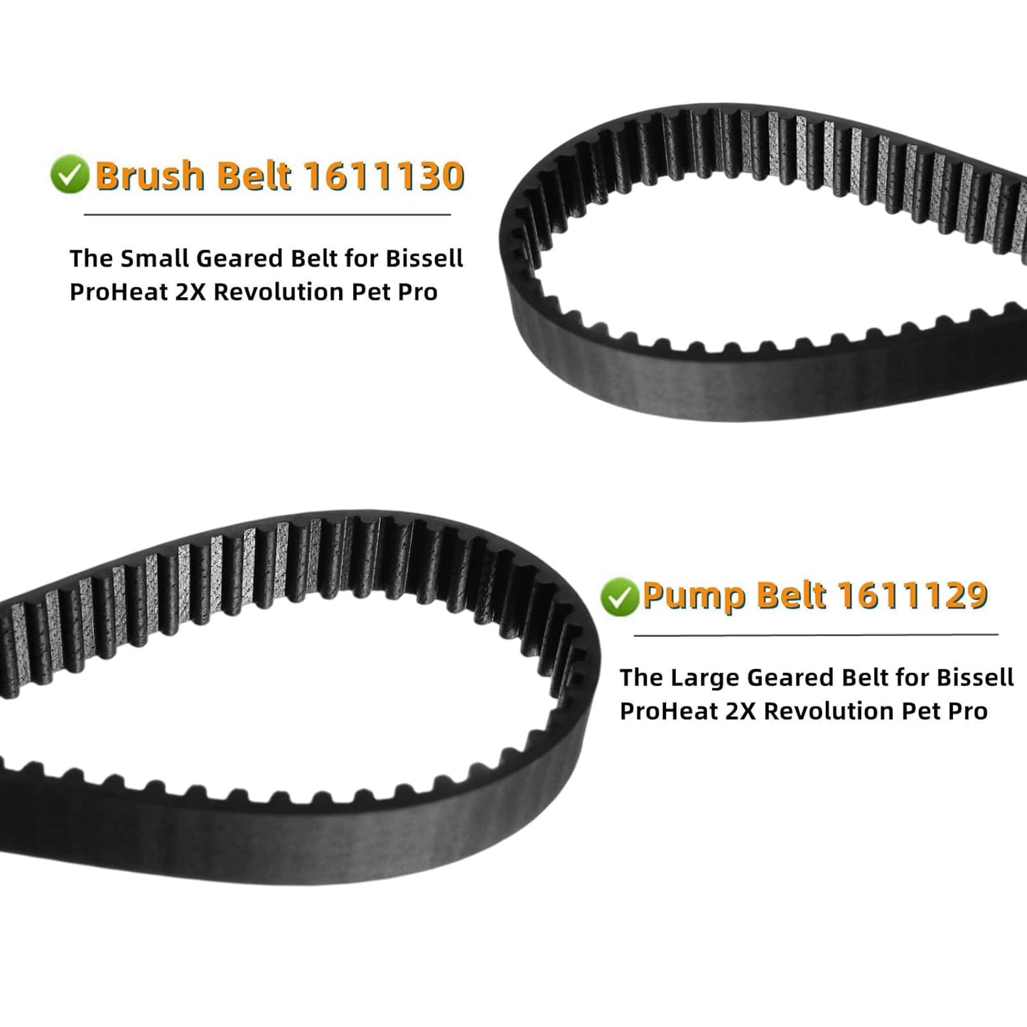 Bissell 1548 belt 1606419 & 1606418
