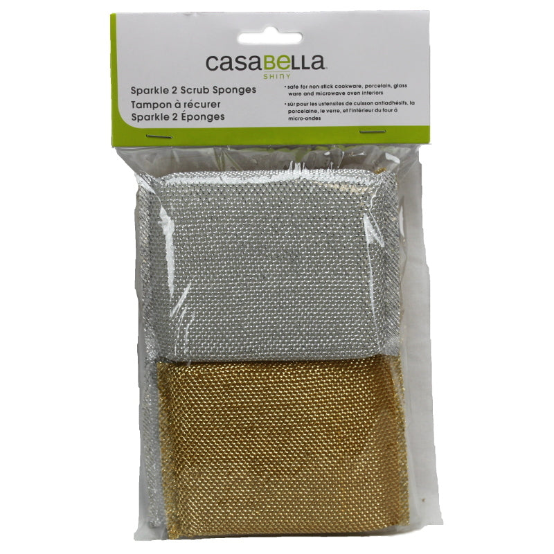 Casabella Sparkle Scrub Sponge, 4-pack