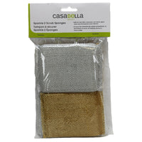Casabella Sparkle Scrub Sponge, 4-pack