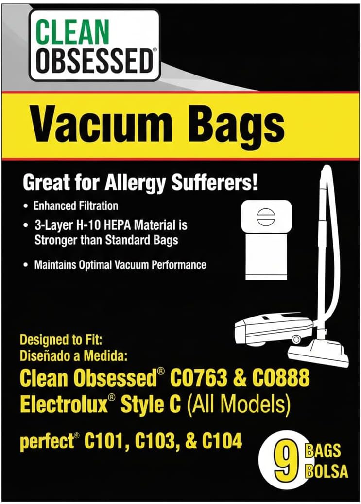 
Replacement CO763/CO888/Lux Canister Hepa Bags