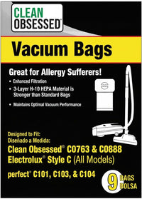 
Replacement CO763/CO888/Lux Canister Hepa Bags