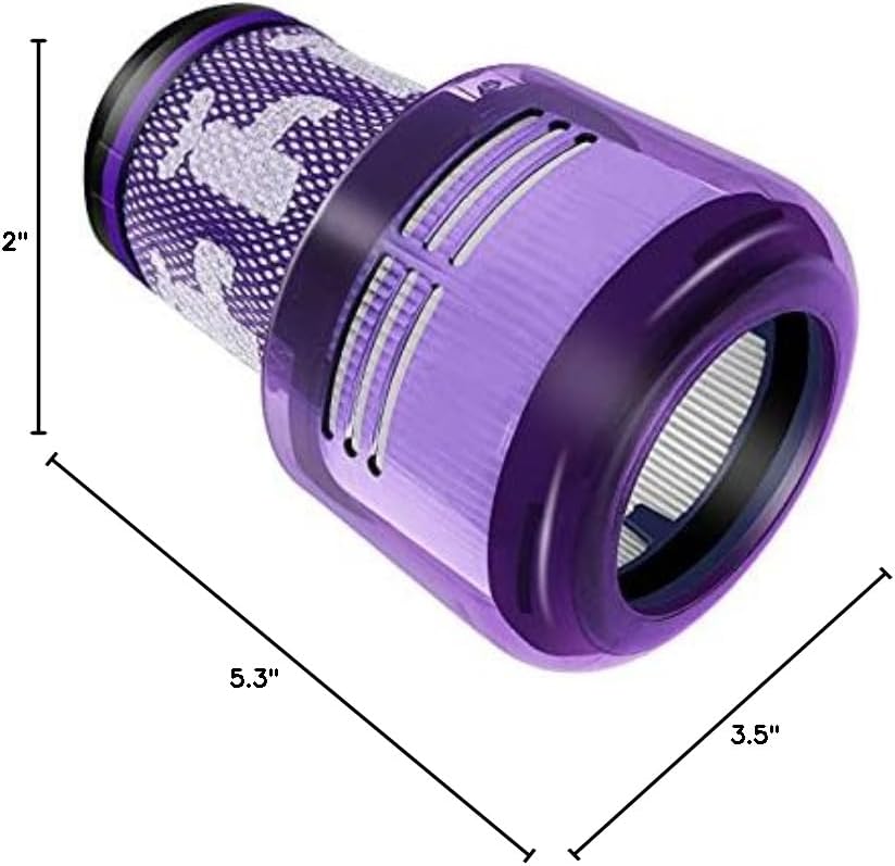 Filter For Hepa Dyson V12 Battery Stick Vac Vacuum, Fits V12 Detect Slim, V12 Slim, SV30, SV34, SV35 Cordless Vacuum, Compare to Part 971517-01  #F639