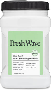 Fresh Wave Odor Removing Gel Refill, 63 oz.- Safer Odor Absorbers for Home, Natural Plant-Based Odor Eliminator, Every 15 oz. lasts 30-60 Days, For Cooking, Trash & Pets