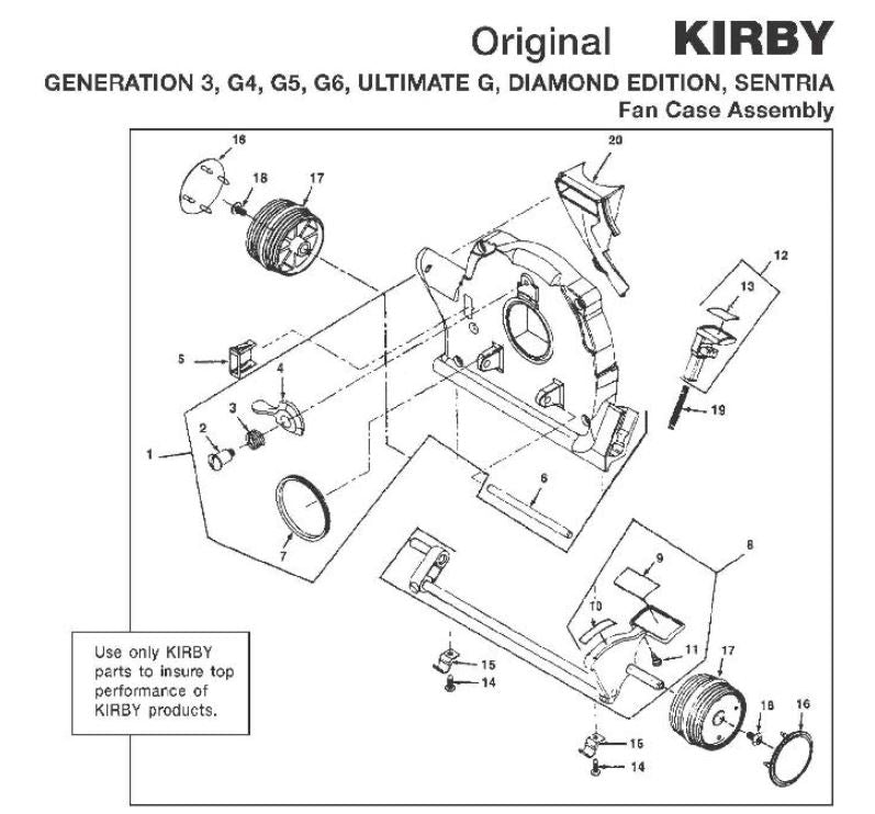 Kirby Bezel Switch for G4 Thru Avalir 2 Vacuums #610014