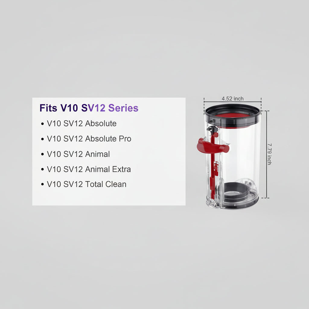 Dyson SV12 V10 Total Clean LARGE BIG Bin Service Assembly #969509-01, DY-96950901