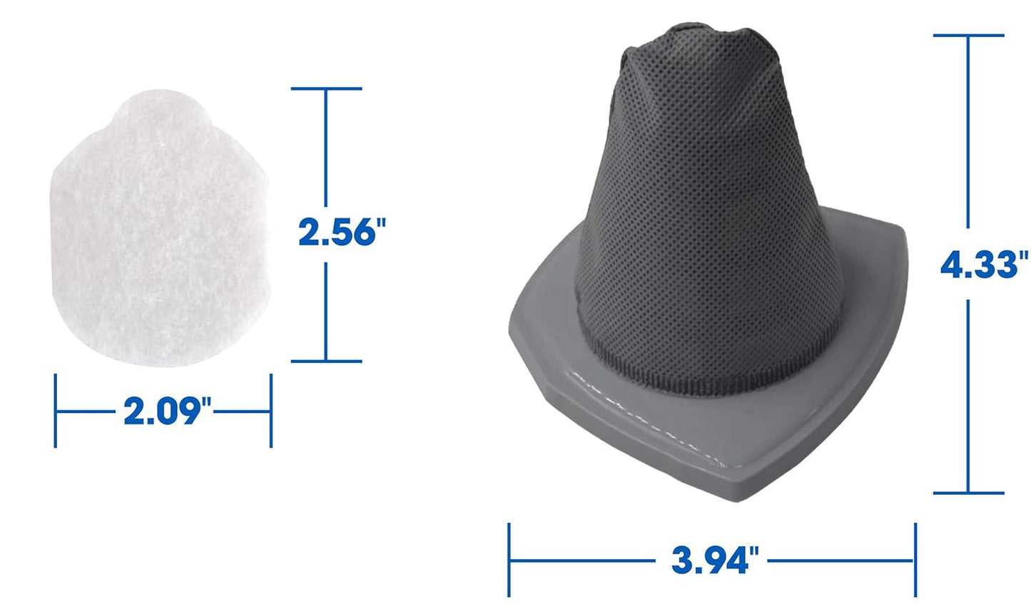 Filter Combo Set for Eureka NES215A 3-in-1 Stick Vacuum, NES210, NES212, NES215. Compare to Part N0101 & N0102 (2 Cup Filters and 2 Pre-Motor Filters)