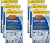 EnviroCare Replacement Allergen Vacuum Cleaner Dust Bags made to fit Miele Canisters Style F J M 30 pack with 12 Filters by EnviroCare