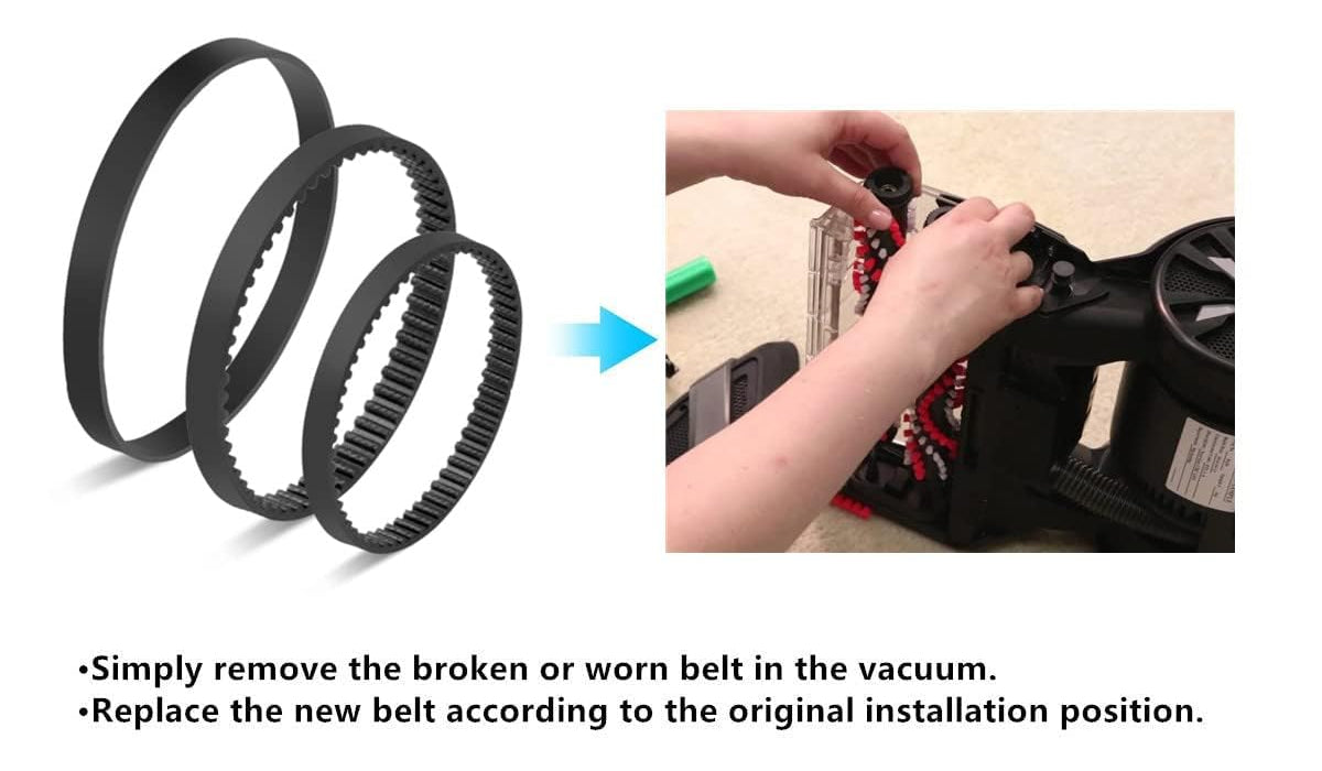 Replacement Belt Set for Bissell ProHeat 2X Revolution Pet Carpet Cleaner Model 1548 1551 1551W 1550 Series, Replace Parts 1606419, 1606418 and 1606428