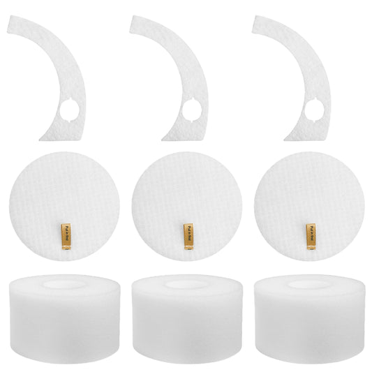Replacement VS101 Foam Filter Kit Compatible with Shark VS101 MessMaster Portable Wet Dry Vacuum, Small Shop Vac UV105, VS100, VS101, VS105 Part # XFFKVS100 & XPMFVS100. 3-Sets