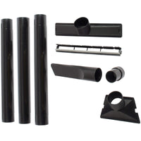 Replacement 2.5" Diameter Multi-Brand Shop Vac Style Wet/Dry Vacuum Attachment Kit, Black