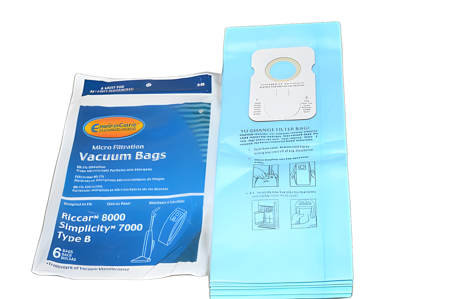 Simplicity/riccar Paper Bags Riccar, Simplicity, B, 6pk, Microenvirocare, Repl, 7000, 8000 Vacuum #846