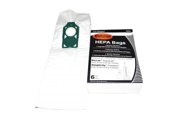 Riccar/Simplicity Replacement: RSR-1433 HEPA Bag, Ric Supralite/Freedom R10,S10 6