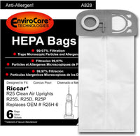 PAPER BAGS,6PK-RICCAR R25 SERIES UPRIGHT,HEPA