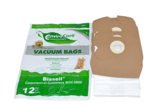 PAPER BAGS,ALLERGEN-BISSELL BGC3000,12PK