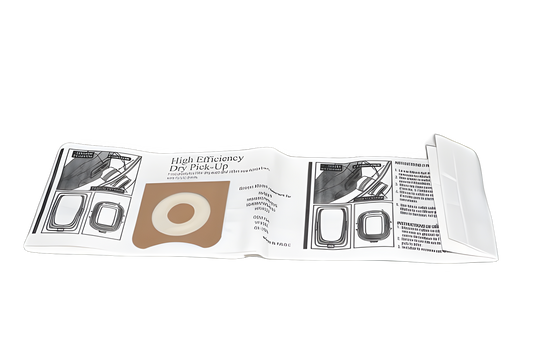Green Klean Paper Bags Rigid Hi Efficiency, 2pk, Wd4050, 40704550 & 4522 Vacuum #GK-3501