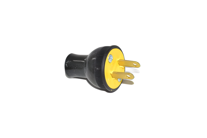 Fit All, Residential Male Plug Round (spring Action) Black Vacuum #32-5610-67