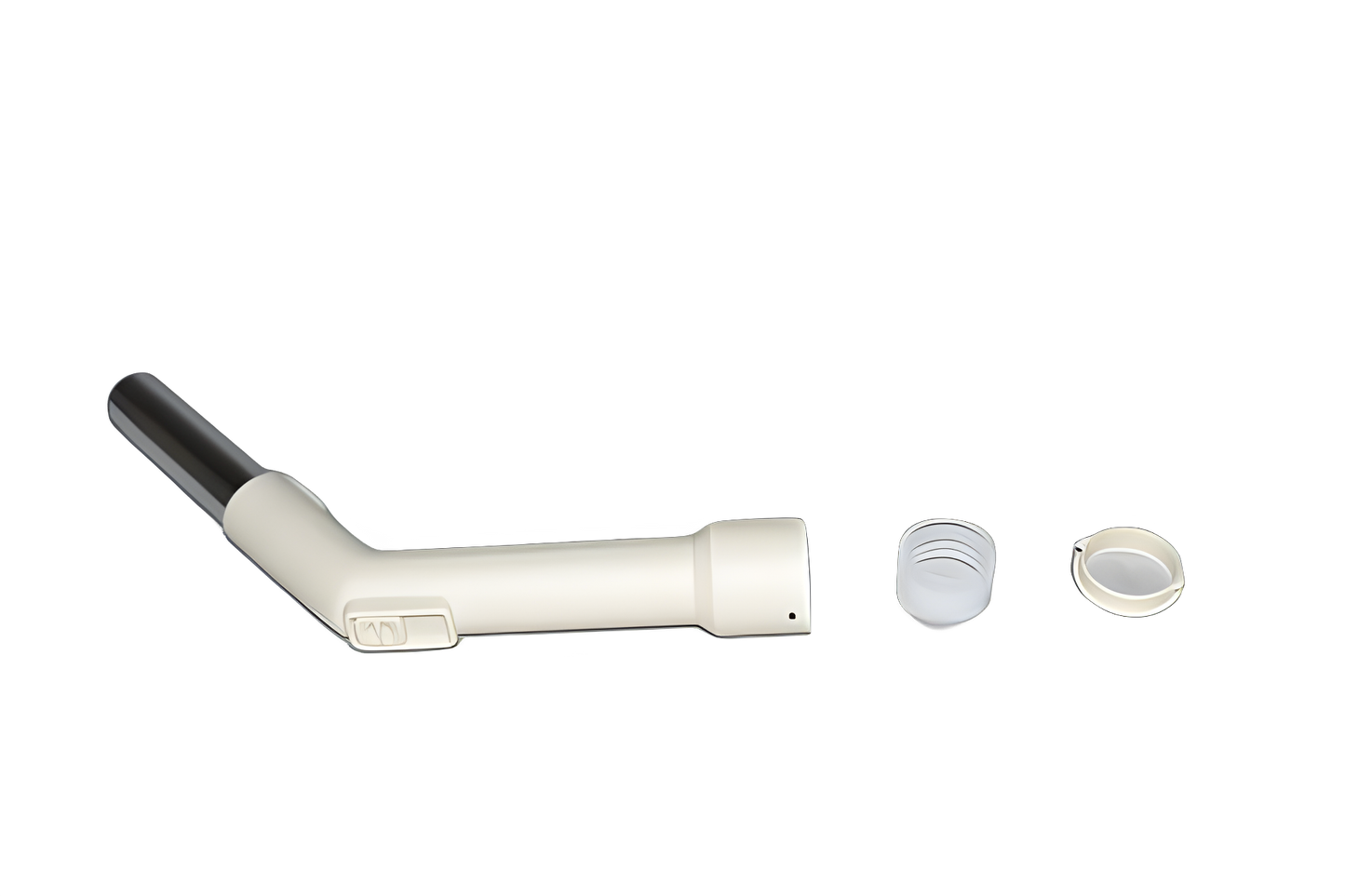 Fit All, Residential Curved Hose End 1 1/4'' Metal W/repair Kit/white Vacuum #32-1395-94