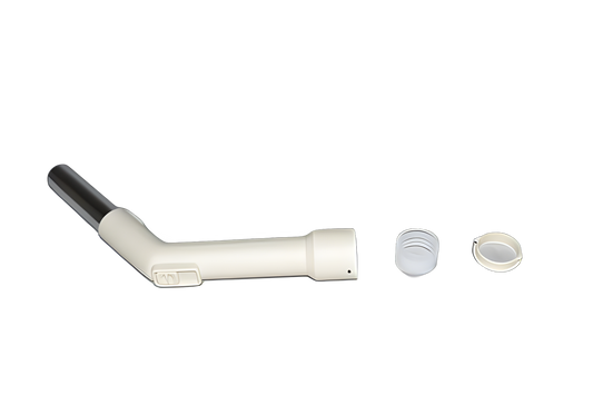 Fit All, Residential Curved Hose End 1 1/4'' Metal W/repair Kit/white Vacuum #32-1395-94