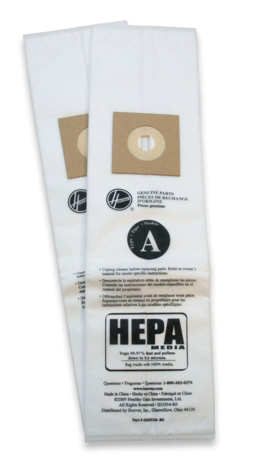 PAPER BAGS-HOOVER,A,2PK,HEPA