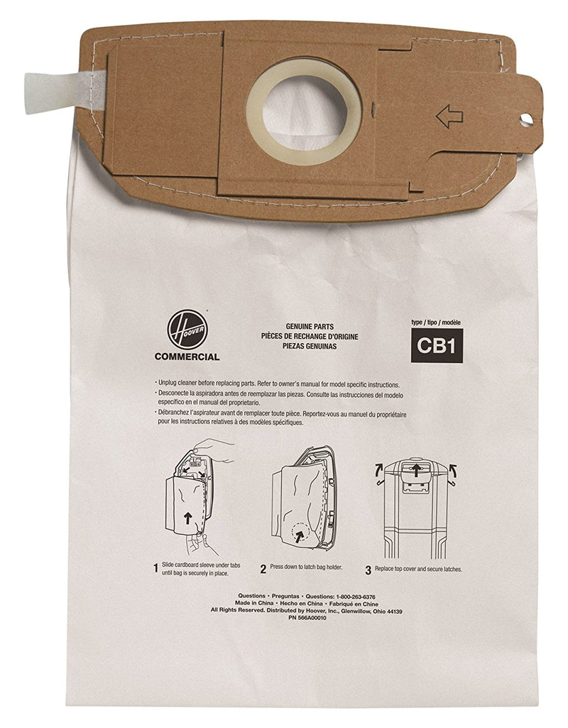  Hoover: H-AH10173  Paper Bag, CB1 CH34006 Backpack 10 Pk
