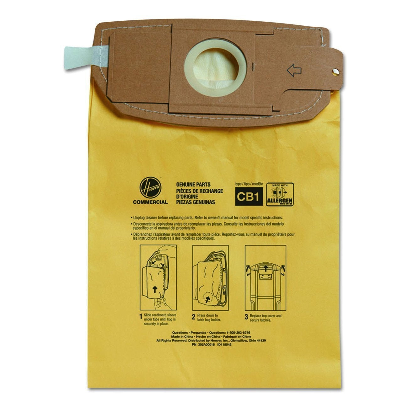  Hoover: H10273  Paper Bag, Type CB1 Back Pack Allergen 10 Pk