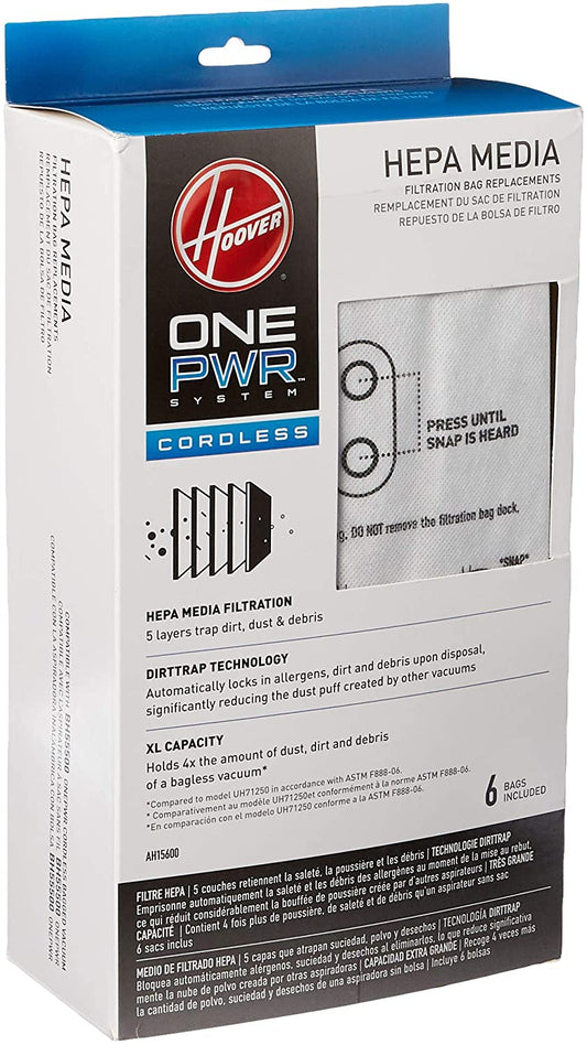  Hoover HEPA Replacement Bags for ONEPWR Cordless Upright Vacuum Cleaner 