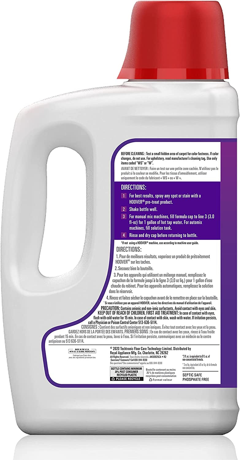 AH30935 Hoover Paws and Claws Deep Cleaning Carpet Shampoo