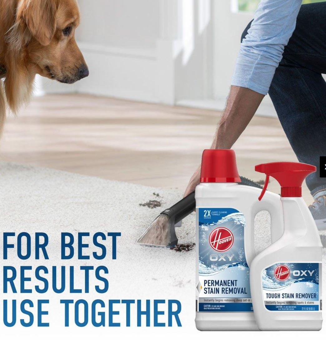 Hoover Oxy Permanent Stain Removal Carpet Cleaner Solution 50oz.#AH31950