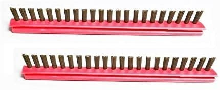Carpet Pro: CP-22000 Brush Strip, Cpu2/Cpu1 Nylon Red Strip Blk Brstle