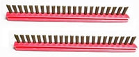 Carpet Pro: CP-22000 Brush Strip, Cpu2/Cpu1 Nylon Red Strip Blk Brstle