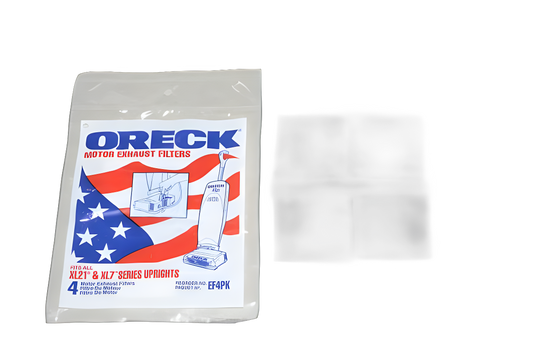 Filter for Oreck XL21 Upright MOTOR(4PK) Vacuum #EF4PK