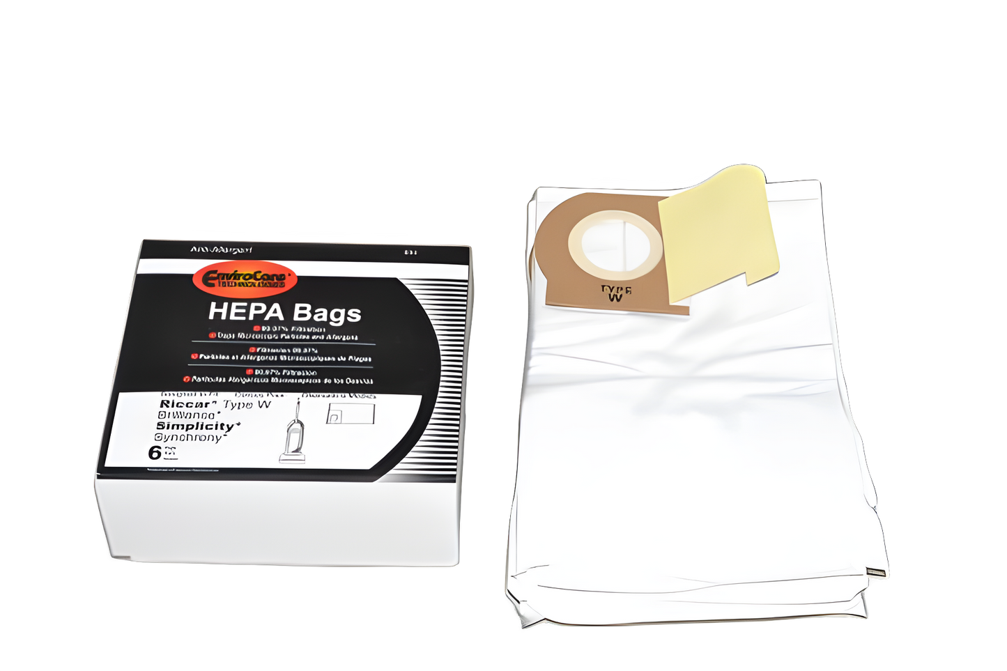 Simplicity/riccar Paper Bags Riccar, W, Brilliant, Simplicity, Synchronystyle ''w'',6pk, Filtrete Paper Vacuum #854